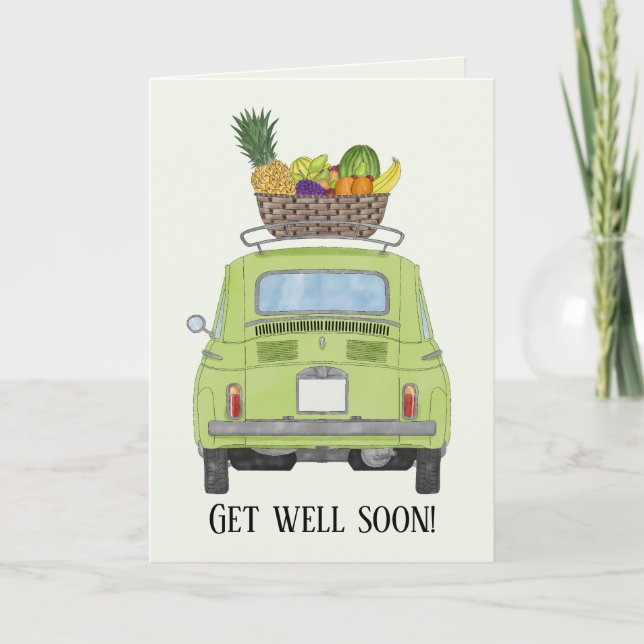 Tarjeta Green Retro Fiat 500 (Anverso)