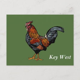 Tarjeta Green Rooster Key West Post