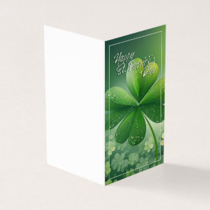 Tarjeta Green Shamrock Happy St. Patrick's Day (7) c