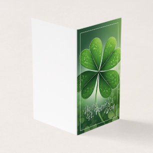 Tarjeta Green Shamrock Happy St. Patrick's Day (8) c
