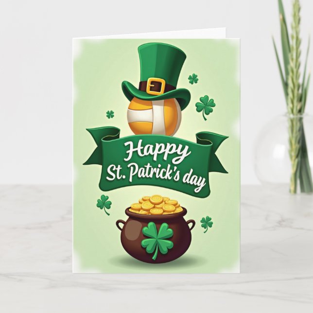 Tarjeta Green Shamrocks Pattern Card (Anverso)