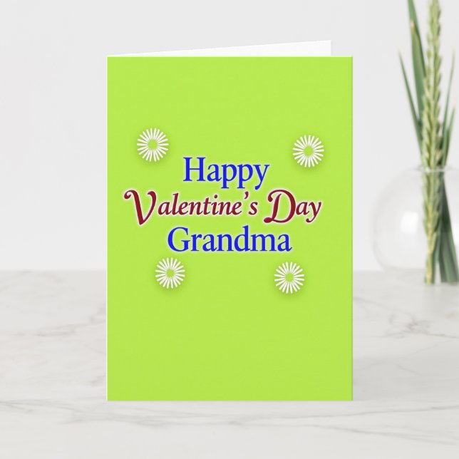 Tarjeta Green Starburst Grandma Card (Anverso)