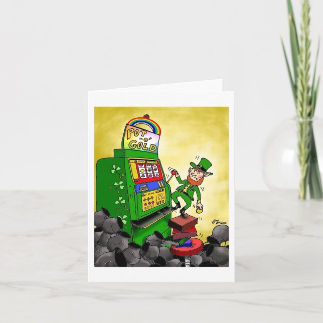 Tarjeta Green Weenii "La suerte del irlandés" Note Card (Anverso)