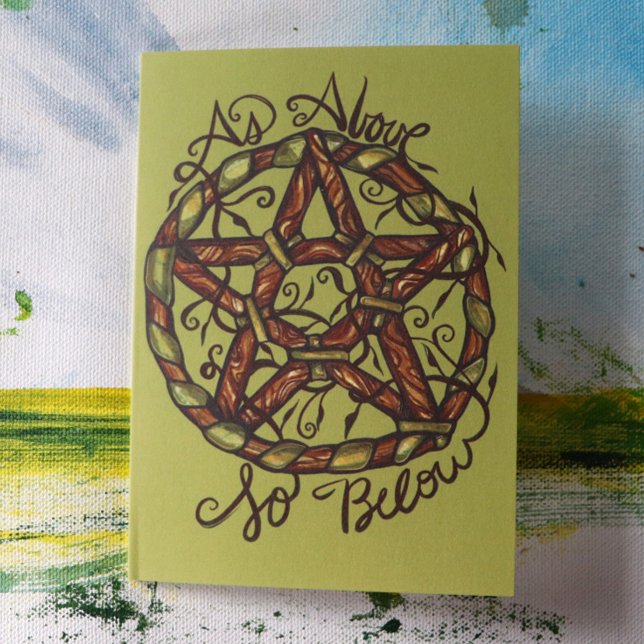 Tarjeta Green Witch Pentacle Nature Wicca (Subido por el creador)