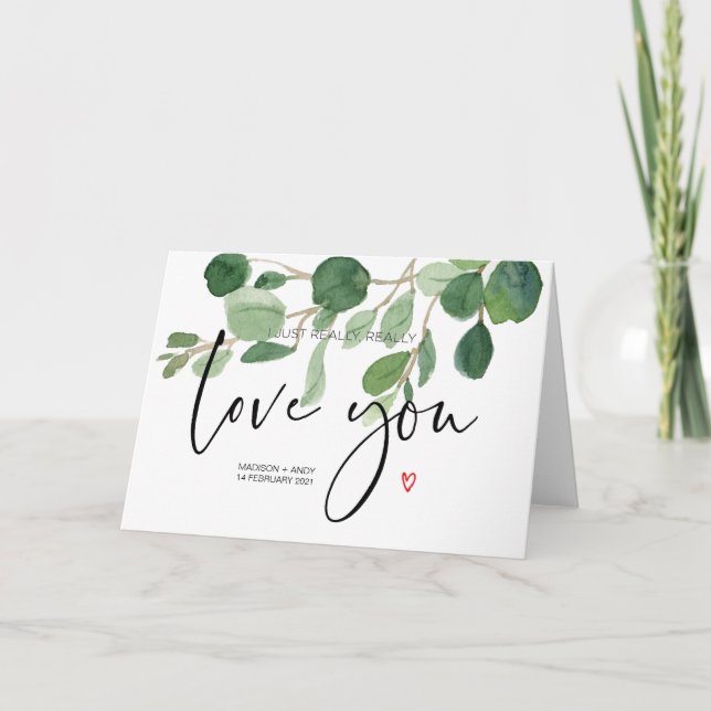 Tarjeta Greenerenery Love You Card for Future Husband Wife (Anverso)