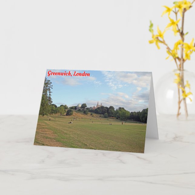Tarjeta Greenwich Park, Londres (flor amarilla)
