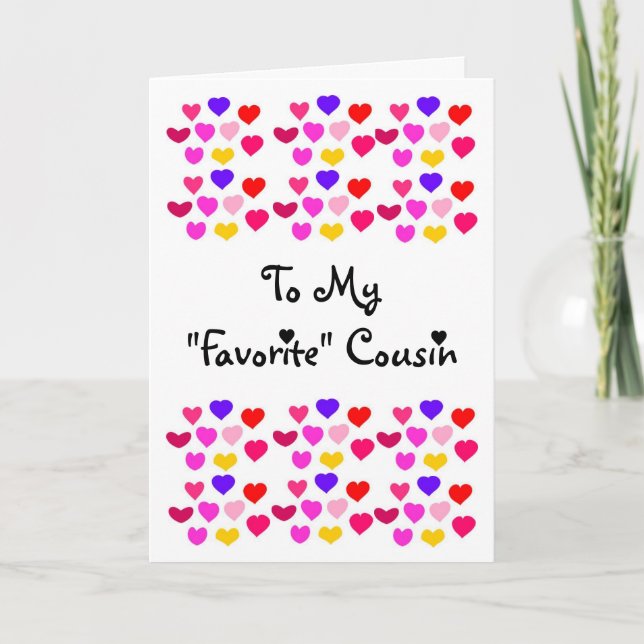 TARJETA GREETCARD COUSIN (Anverso)