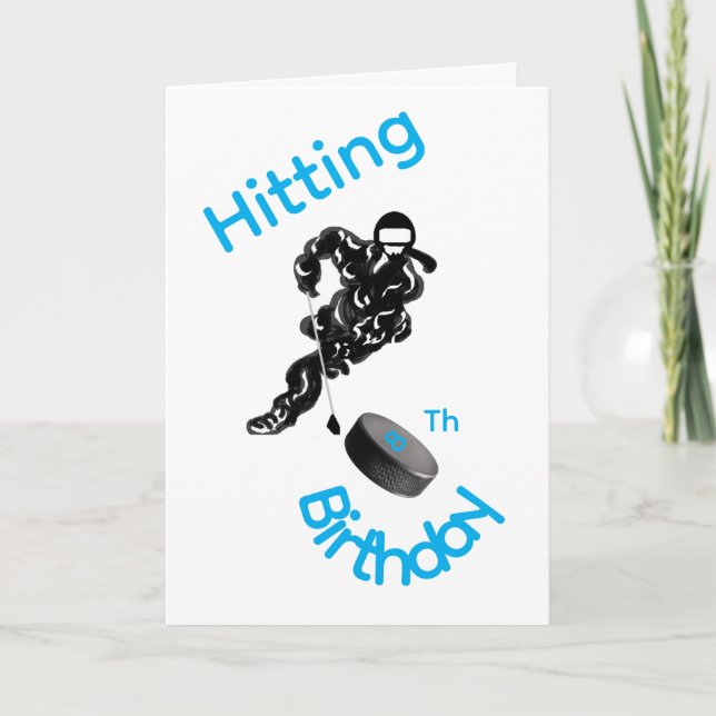 Tarjeta Greeting Card : Hitting 8Th Birthday . (Anverso)