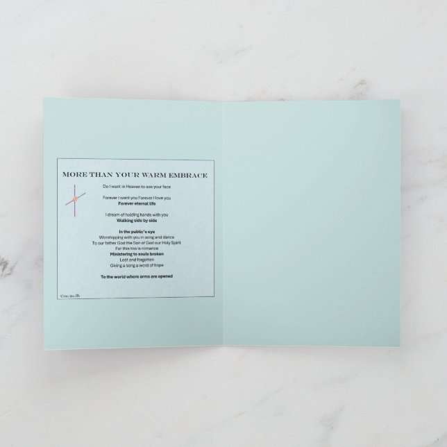 Tarjeta Greeting card " More than your warm embrace" (Interior)