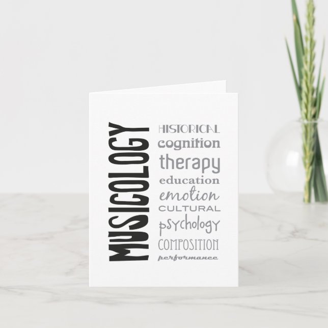 Tarjeta greeting card - MUSICOLOGY (Anverso)