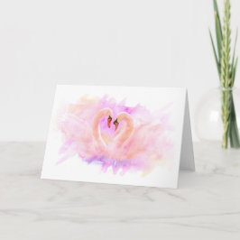 Tarjeta Greeting Card Swans en Love