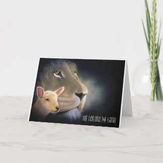 Tarjeta greeting card: The Lion and the Lamb