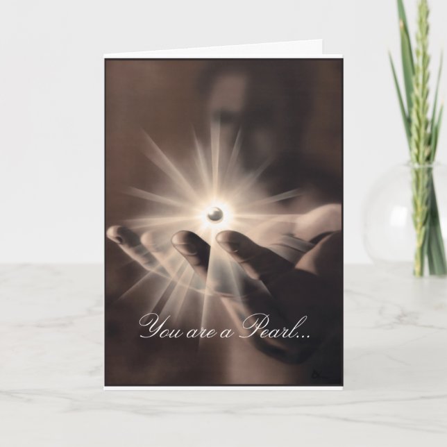 Tarjeta Greeting card: You are a pearl in Gods hand (Anverso)