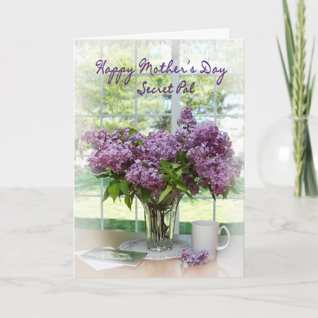 TARJETA GREETING DEL DÍA DE LA MADRE - PAL SECRETO - LILAC (Anverso)