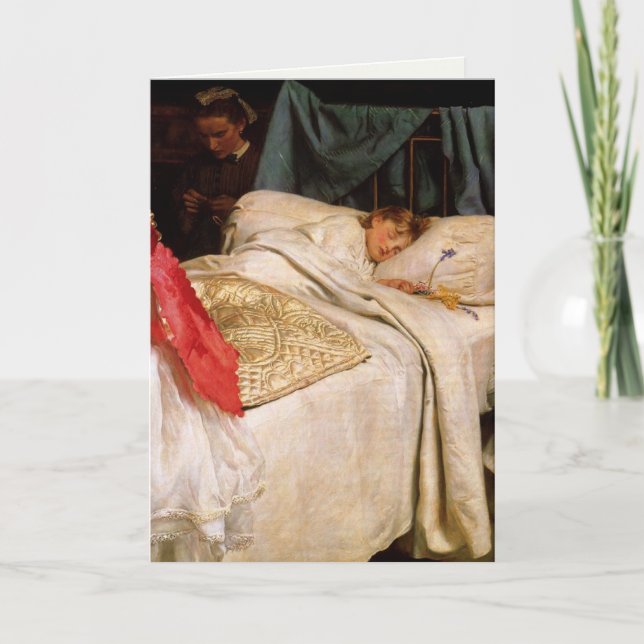 Tarjeta Greetingcard Con Pintura De John Everett Millais (Anverso)