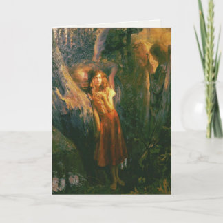 Tarjeta Greetingcard Con Pintura Gaston Bussiere