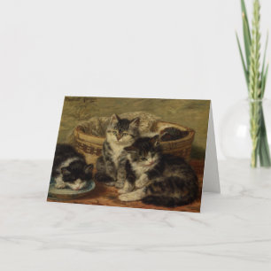 Tarjeta Greetingcard Con Pintura Henriette Ronner-Knip