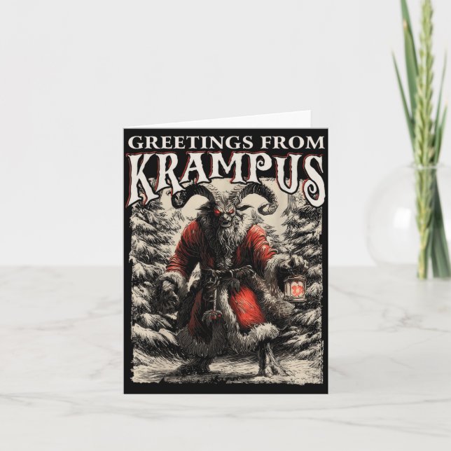 Tarjeta Greetings From Ss Vom Krampus Festive Horror Chris (Anverso)