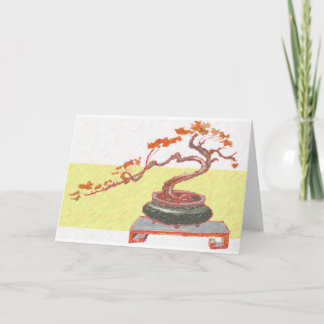 Tarjeta Greetings Red Bonsai
