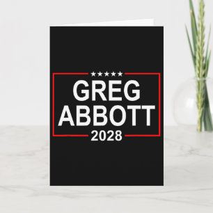 Tarjeta Greg Abbott 2028 Elección Presidencial 4 de Julio
