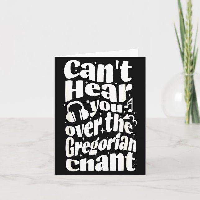 Tarjeta Gregorian Chant Funny Catholic Traditional Latin M (Anverso)