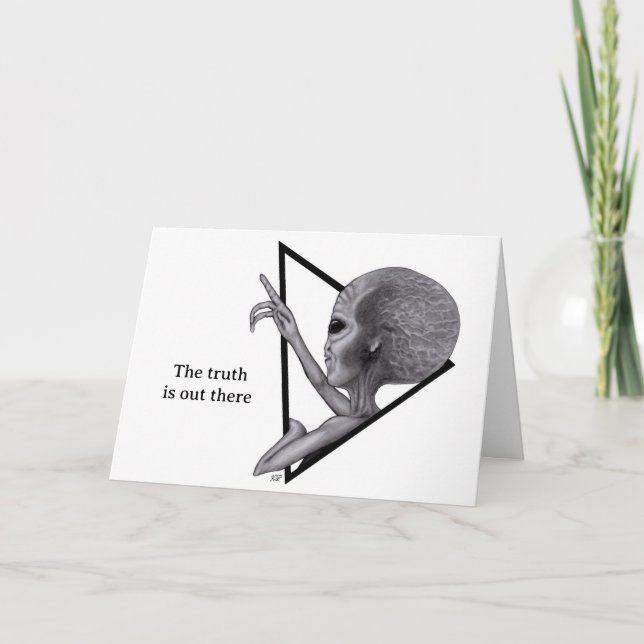 Tarjeta Grey Alien, la verdad está ahí fuera (Anverso)