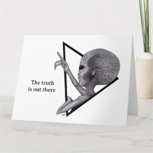 Tarjeta Grey Alien, la verdad está ahí fuera