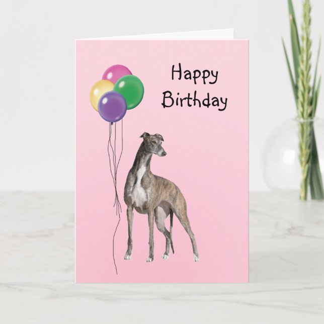 Tarjeta Greyhound, globos de cumpleaños (Anverso)