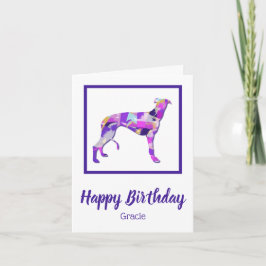 Tarjeta Greyhound / Lurcher Dog Silhouette PPY&B Cumpleaño