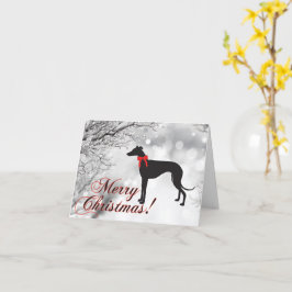 Tarjeta Greyhound Merry Christmas Card
