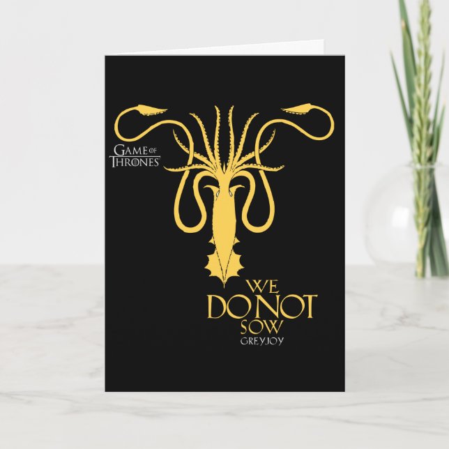Tarjeta Greyjoy Sigil - No Sembramos (Anverso)