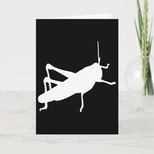 Tarjeta Grhopper Cricket - Insect Bug Cute Funny  (Anverso)