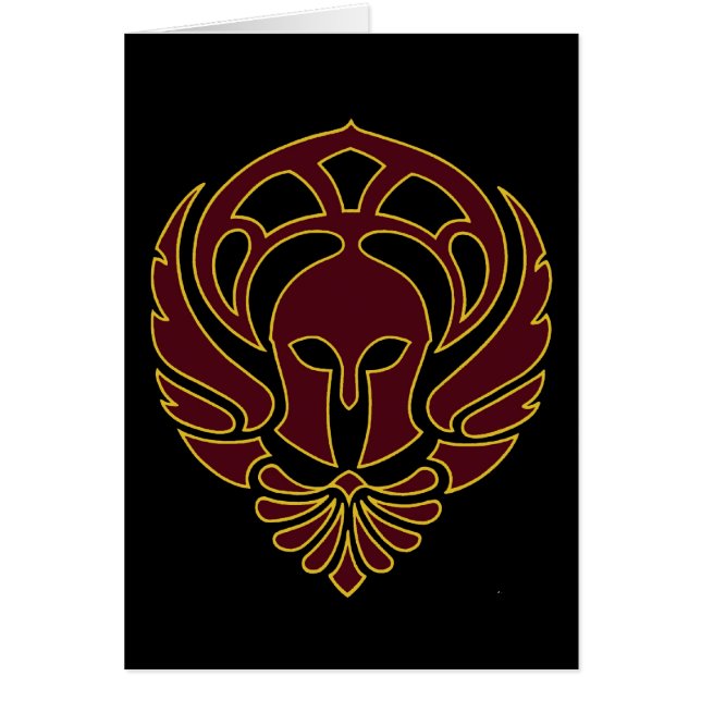 Tarjeta griega del guerrero (Frente)