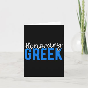 Tarjeta Griego honorario Divertida Bandera Griega Grecia A