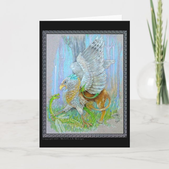 Tarjeta Griffin y el dragón de hadas (Anverso)