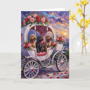 Tarjeta Grifón de Punta de Pelo Duro Día de San Valentín
