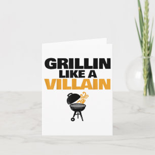 Tarjeta Grilln Como Un Villain Bbq Grillin Como Un Villain
