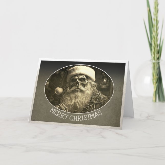 Tarjeta Grim Navidad - Santa Esqueleto  65609 (Anverso)