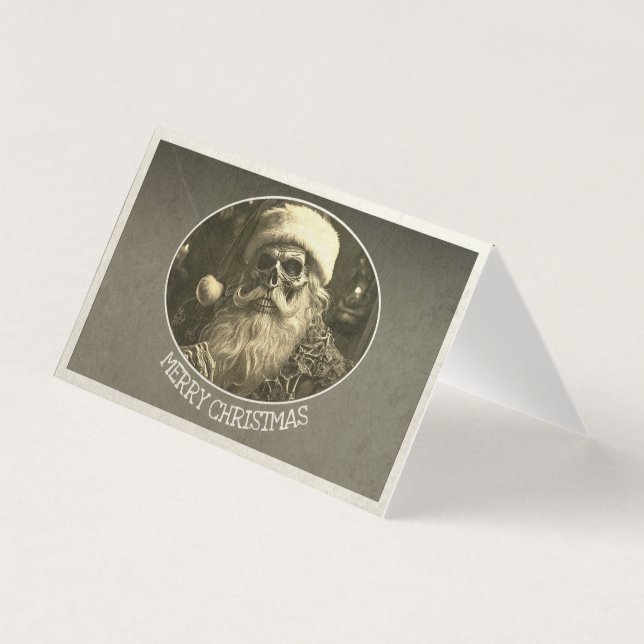 Tarjeta Grim Navidad - Santa Esqueleto  65609 (Anverso)