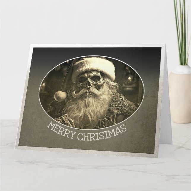 Tarjeta Grim Navidades - Skeleton Santa 65609 (Anverso)