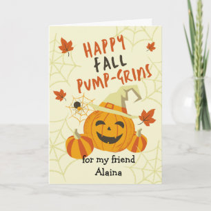 Tarjeta Grin de Halloween para un amigo que se burla de Ja
