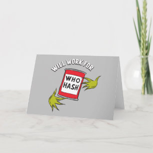 Tarjeta Grinch clásico   Trabajará para la cotización de h