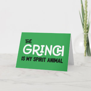 Tarjeta Grinch es mi Animal Espiritual Cita