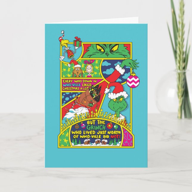 Tarjeta Grinch | Gráfico de historietas (Anverso)