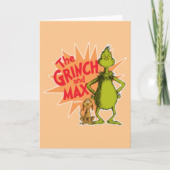 Tarjeta Grinch | Grinch y Max Starburst (Anverso)