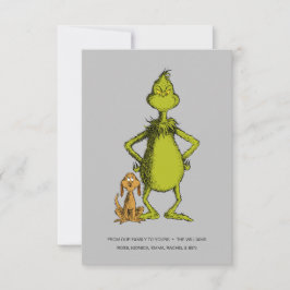 Tarjeta Grinch | Max y postura de Grinch