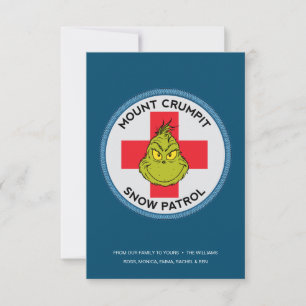 Tarjeta Grinch Patrulla de nieve del Mt. Crumpit
