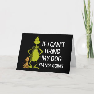 Tarjeta Grinch Si No Puedo Traer A Mi Perro No Vendré