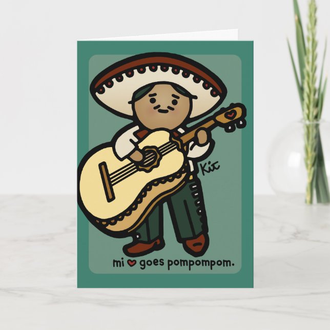 Tarjeta gringo de saludo. (Anverso)