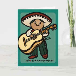 Tarjeta gringo de saludo.